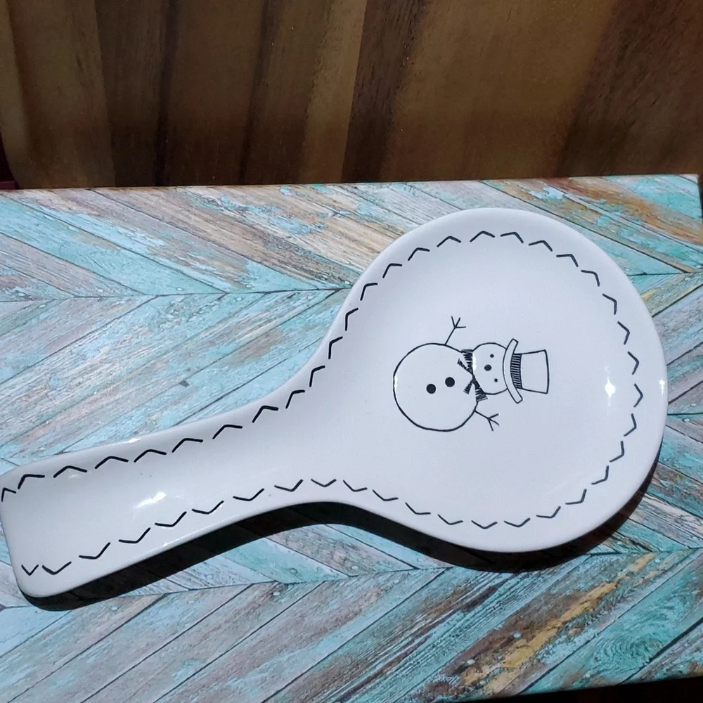 NEW- Snowman‎ Spoon Rest